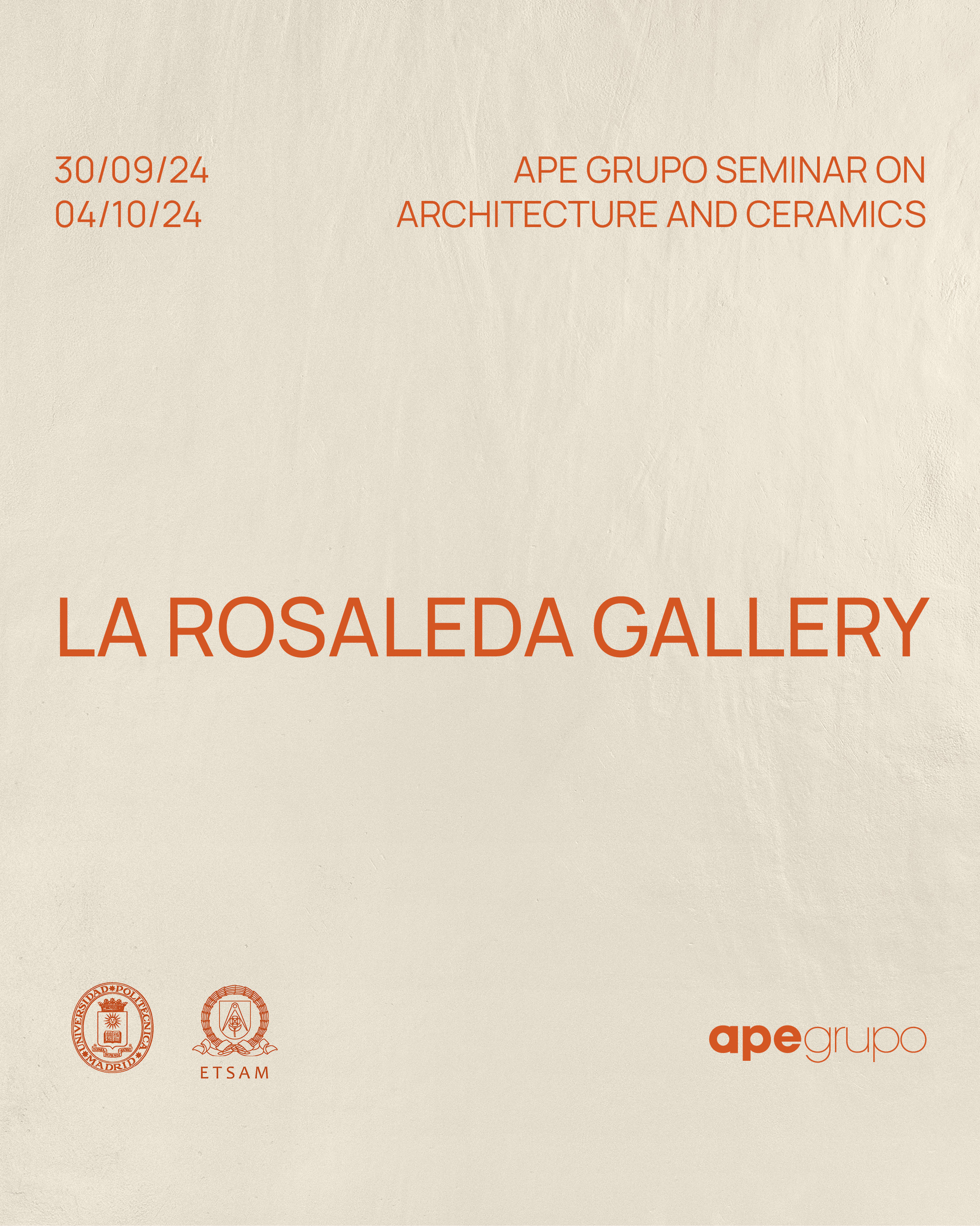 WORKSHOP INTENSIVO DE PROYECTOS DE ARQUITECTURA SEMINARIO APE Grupo ARQUITE